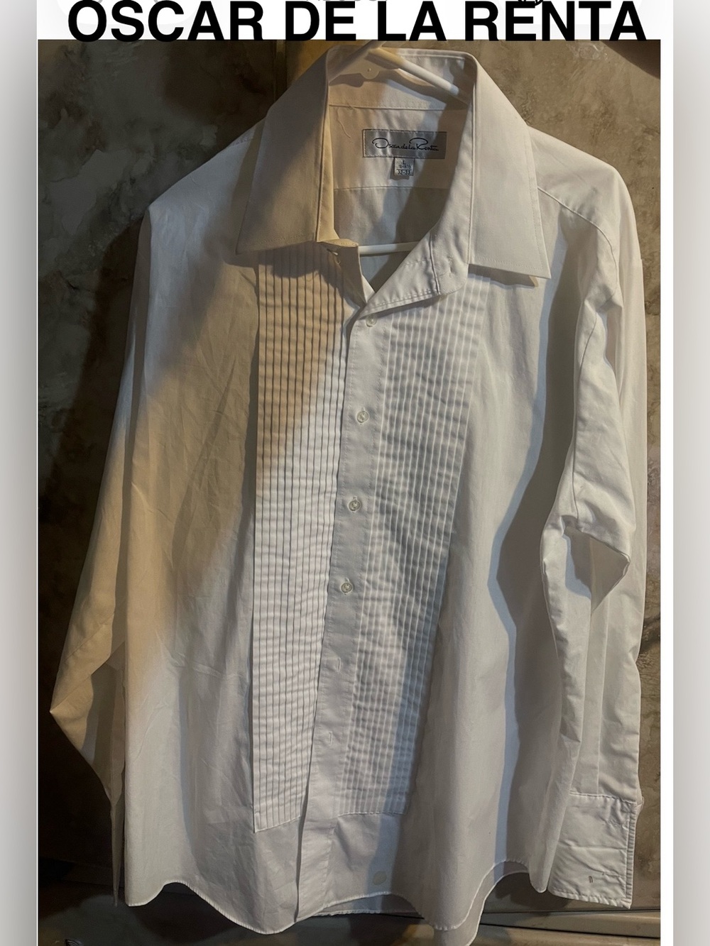 Oscar De La Renta Tuxedo Shirt White